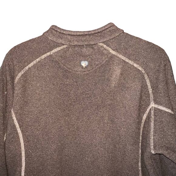 Kuhl Alpaca Fleece Brown Outdoor Hiking Trail Warm Zip Hoodie Brown Large - Picture 8 of 11
